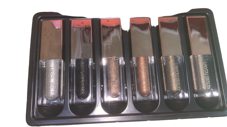 LakYou Beauty Metallic Glow Liquid Eye Shadow (Pack of 6)